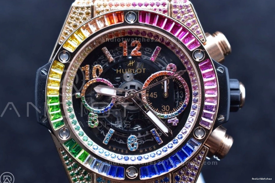 ZF A Edition Strap RG Rainbow Unico 517 Best Gummy Big EasyMatch on Bang 45mm King 1:1 Rainbow 1004